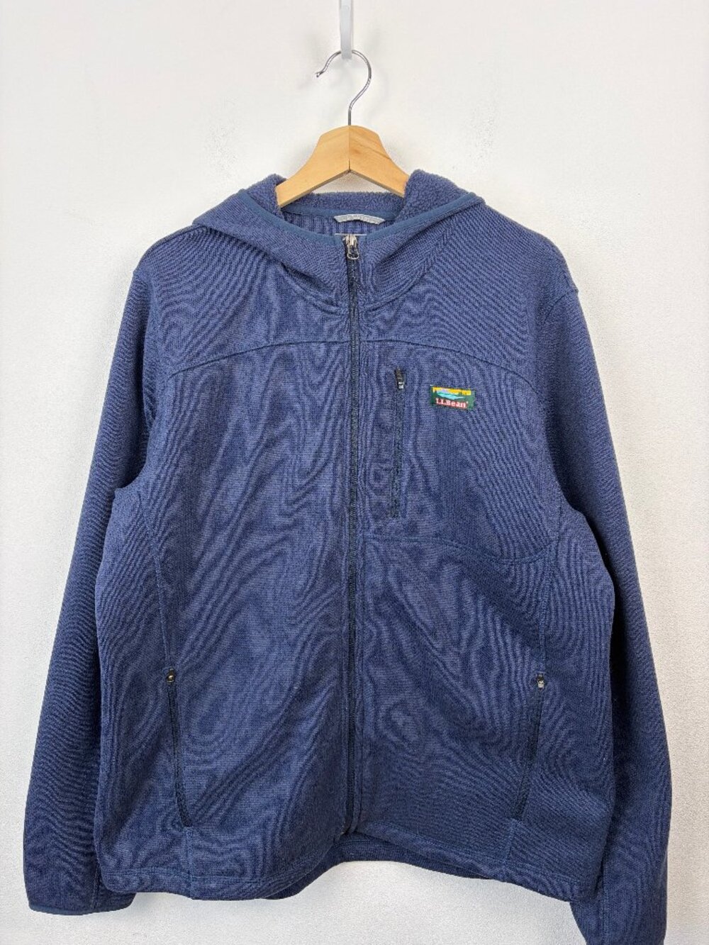 L.L.Bean Sweater Fleece Hooded Full-Zip Jacket Men's L Reg